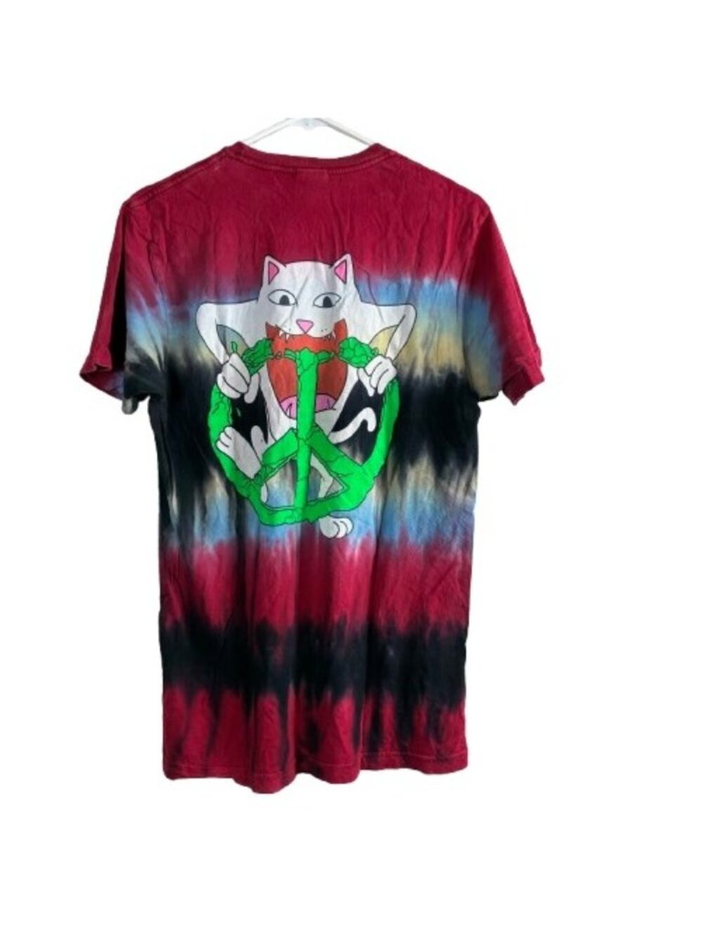 RIPNDIP Peace N Love Red Tie-Dye T-Shirt Sz M Streetwear